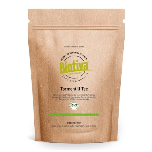 Tormentil Root Tea Organic 100g - Bloodroot Tea - Bloodroot herb - Tormentil Tea - Bottled and Controlled in Germany - Biotiva