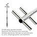 Soil Sampler Probe Double Tubes 304 Stainless Steel Grain Probe Sampler Probe Rotary Handle Granule Solid Sack Bag Sampling Thief (3 Slots, Section Sampler)(D25mm*L1.5m)