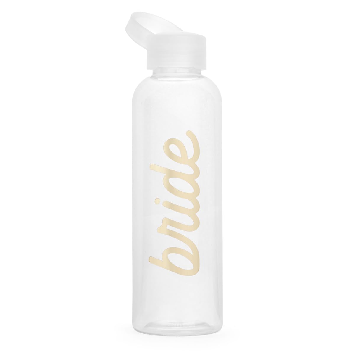xo, Fetti Bride Plastic Water Bottle - 16 oz, Gold Foil | Bachelorette Party Decorations, Bride to Be Gift, Bridal Shower Supplies, Engagement,