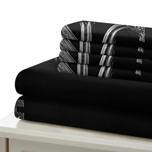Parure de lit gothique haut de gamme imprimé corbeau 3D microfibre ultra douce 135x200cm