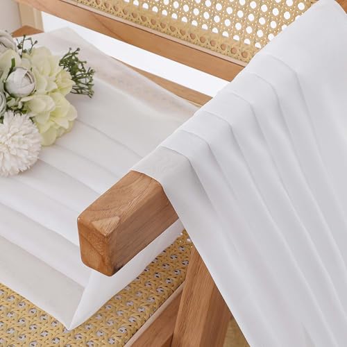 Aiyufeng ホワイト レースカーテン 2枚組 幅100×丈228cm 春夏 小窓 外から見えにくい 透けない UVカット 遮像 日焼け防止 省エネ 遮熱 断熱 一人暮らし プライバシ 洗濯機対応 [5]