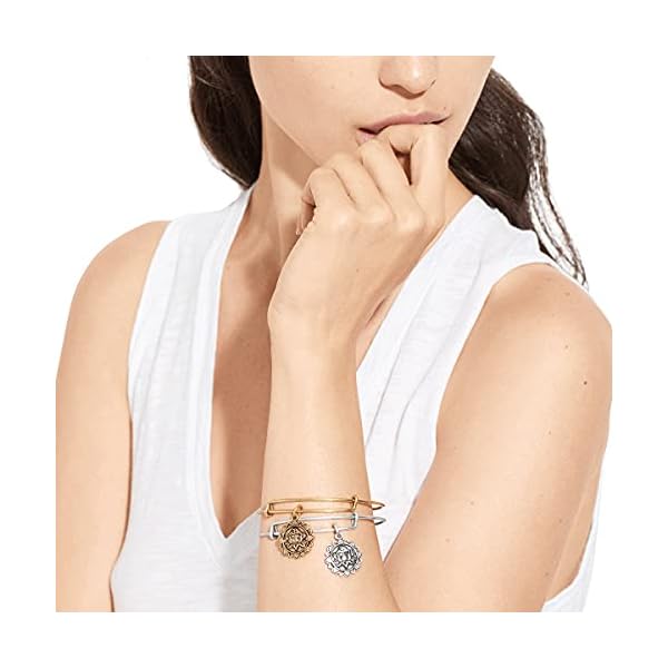 Alex-and-Ani-Path-of-Symbols-Expandable-Bangle-for-Women-Lotus-Peace-Petals-Charm-Rafaelian-Finish-2-to-35-in Alex and Ani Path of Symbols Expandable Bangle for Women, Lotus Peace Petals Charm, Rafaelian Silver Finish, 2 to 3.5 in
