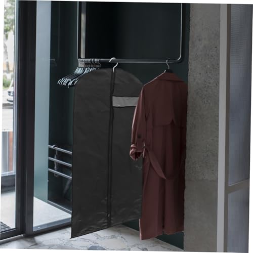 BESTYASH Heavy Duty Garment Bags with Zipper for Closet Storage Suit and Dress Covers Black for Travel and against Dust and Dirt4