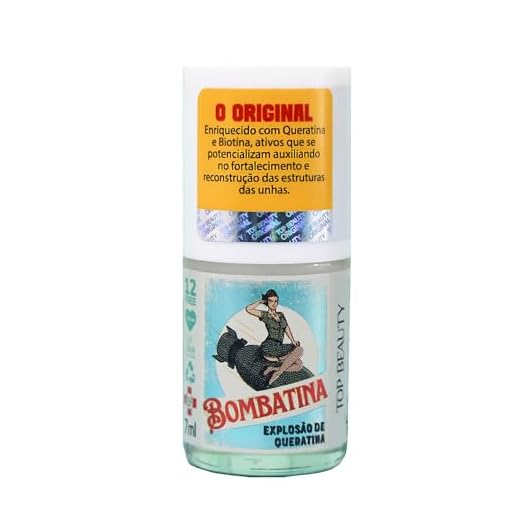 Base Tratamento Bombadinha - Explosão de Queratina - 12FREE - SOS Unhas - 7ml, Top Beauty