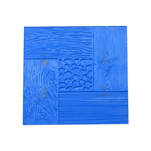 Moldes de estampado de hormigón para crear senderos de madera en el jardín