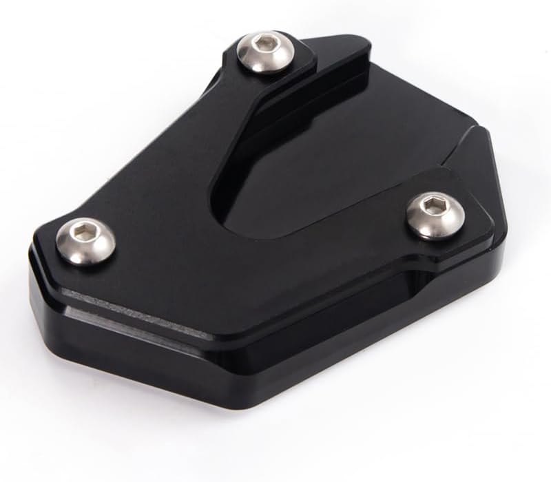 Motorcycle Kickstand Extender Pad for Suzuki GW250/GSX250R/V-Strom DL250, Durable Side Stand Extension Plate, Heavy Duty Kickstand Brace, Enhances Motorcycle Stand Stability,A Black