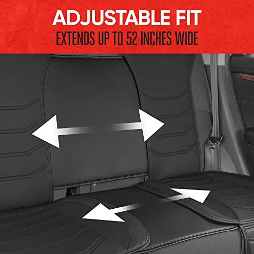 Motor Trend Luxefit Black Faux Leather Car Seat Covers Full Set – Premium Two-Tone Front & Back Seat Covers For Cars Trucks Suv, Fits 95% Of Vehicles, Easy To Install With Built-In Storage Pockets #TOP5