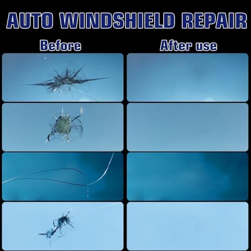 Image of Windshield Repair Kit, 2 PCS Windshield Crack Repair Kit with Suction Cup Curing Light, Automotive Nano Fluid Vehicle Windscreen Tool, Glass Repair Kit for Chips and Cracks (Azure)