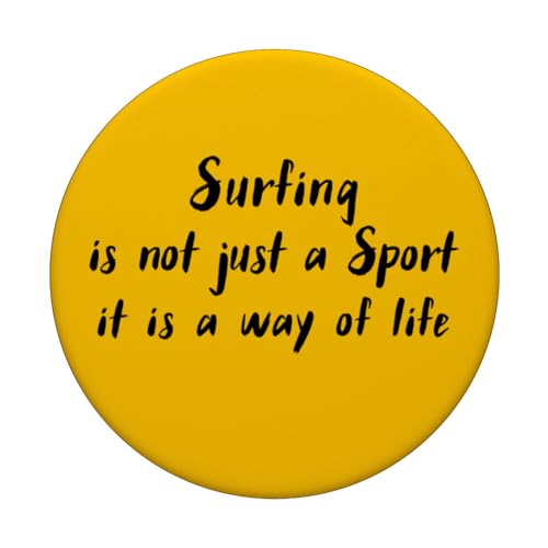 Surfing is not just a sport its a way of living PopSockets Swappable PopGrip, Black - Image 3