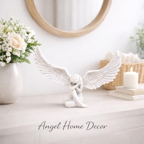 Estatua de Ángel pequeño de resina para decoración miniatura 3