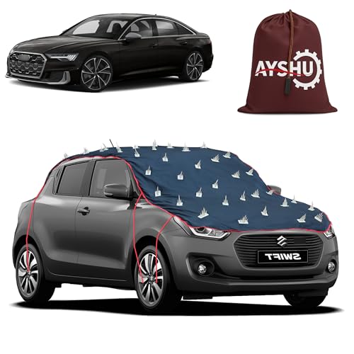 Image of AYSHU Water-Resistant Spike Car Cover for Audi S6 - Protects from Dogs, Monkeys, Dust, Sunlight & UV - Full Roof Universal Fit