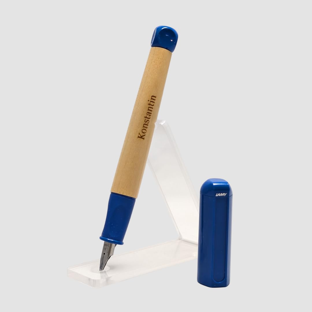 Lamy Füllfederhalter ABC Modell 10, Farbe Blau, Feder A, inkl. Laser-Gravur