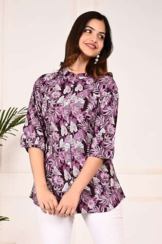 Image of FebQ Printed Shirt Style Top for Women