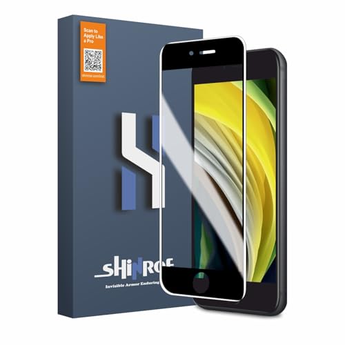 Image of Tempered Glass for iPhone SE 2022 | SE 2020 | 7 | 8 (4.7 Inch) Military Grade 9H Screen Guard, Anti-Scratch, Shatterproof, Edge-to-Edge Full Coverage - Black Border
