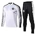 Produktbild YXLD Paris Langarm-Sportbekleidung, Trainingsanzüge for Kinder Jugend Jogging Top & Pants Gym Kleidung Unisex Full Zip Trikot Trikots Teamswear Anzug (Color : White),M