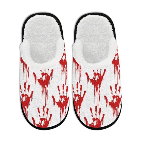 Mens Halloween Slippers Women Non Slip pumpkin ghost spooky spider web skeleton Cozy Fluffy Slipper Memory Foam Fleece-Lined Fall Winter Warm Travel Plush Comfy House Shoes Holiday Gifts