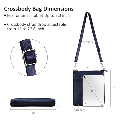 Image of befen Genuine Leather Crossbody Purses for Women Travel Cross Body Bags Lightweight with Adjustable Shoulder Strap