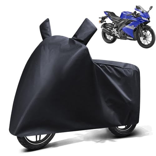 Image of FABTEC Waterproof Bike Body Cover Compatible with Yamaha R15S, A3 (Black)