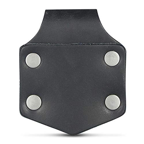 American Bench Craft Spade Leather Belt Sheath Compatible with Kershaw, Benchmade, CRKT Squid and Other Folding Pocket Knives, Tactical, EDC, Hunting, Clip Knives â€“ Knife NOT Included (Black, Medium)