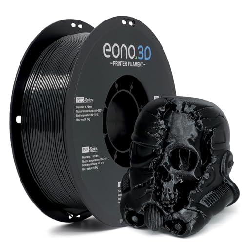 EONO3D PETG Filament 1.75mm Black 1kg 3D Printer Filament