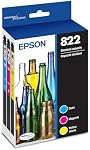 EPSON 822 DURABrite Ultra Ink Standard Capacity Color Cartridge Combo Pack (T822520-S) Works with Workforce Pro WF-3820,3823, 4820, 4830, 4833, 4834
