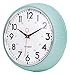 Kiera Grace Wall Clock, 9.5 Inch, Retro Mint ClassicWall Clocks Battery Operated, Vintage Silent Non Ticking Home Decor for Living Room, Kitchen, Bathroom