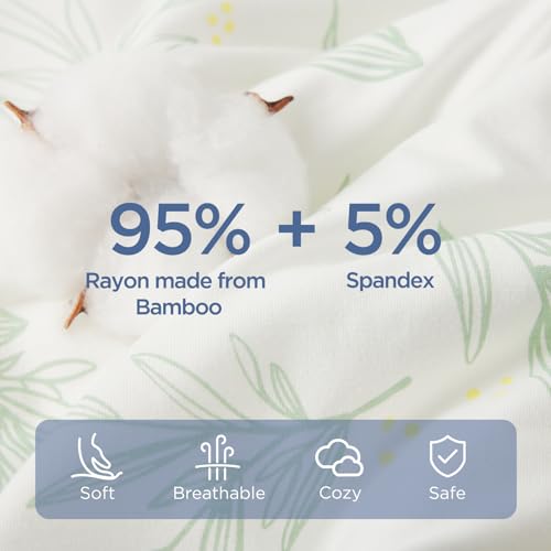 Image of Duomiaomiao 2 Pack Baby Sleep Sack 95% Rayon Made from Bamboo, 5% Spandex, 2.5 TOG Baby Wearable Blanket 0-6 Months, Premium Soft Winter Toddler Sleep Sack, 2-Way Zipper Sleeping Bag for Unisex Babies