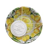 American Atelier Lemon Collection Melamine Bowls, Set of 4 – 7' Lightweight Break-Resistant Bowls for Cereal, Pasta, Salad & Soup, Indoor & Outdoor Dining, BPA-Free Durable Melamine