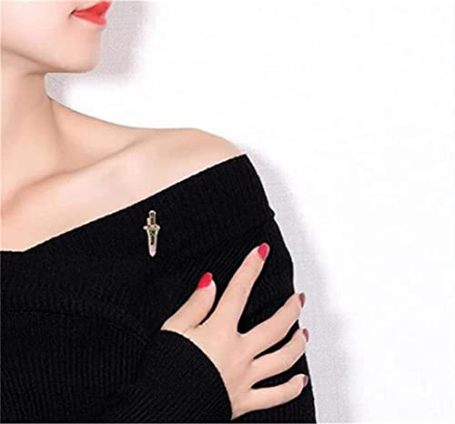 Image of Game Dragon Flute Dagger Cartoon Brooch Interesting Metal Enamel Badge Denim Jacket Backpack Pin Children Fashion Jewelry Accessories Gifts