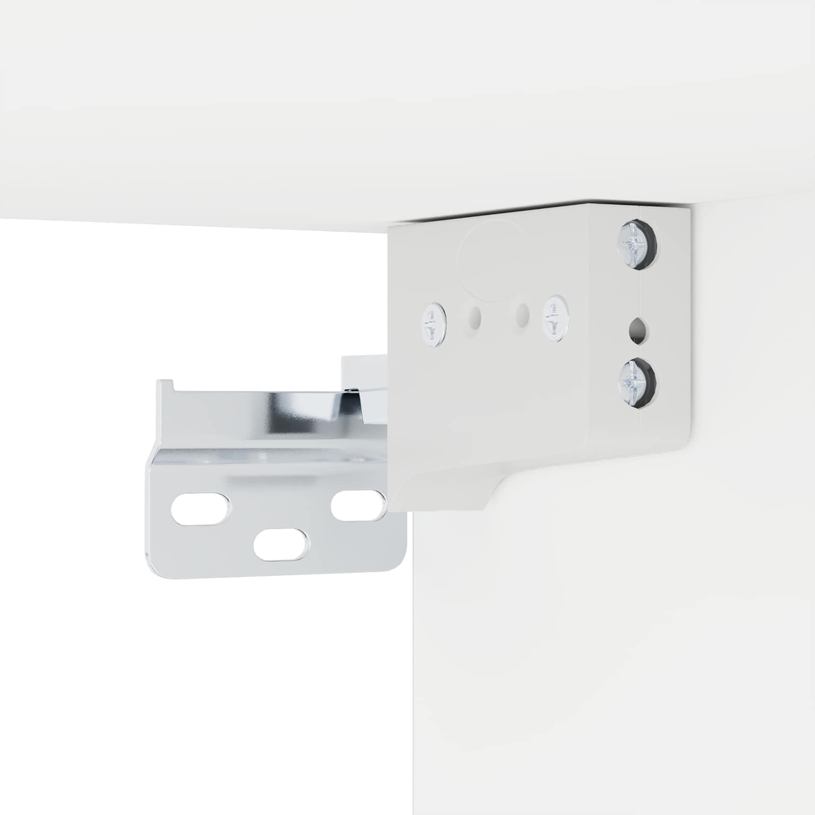 Meuble TV mural - Support mural - Étagère TV flottante - Meuble bas suspendu pour salon et chambre à coucher - Blanc - 180 x 28 x 21 cm
