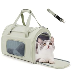 Cat Carrier Soft,Dog Carrier Airline Approved with Soft Sided,Dog Carriers for Small Dogs,Pet Carrier Holds up to 20lbs,Green
