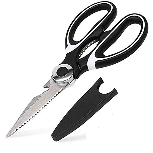 Jingyuan Kitchen Scissors Kitchen Shear Heavy Duty Ultra Sharp Durable Kitchen Shears Kitchen Scissor Meat Can Use More Than 20 Years BBQ Scissor Scissors for Fish Poultry with 2 Years Warranty