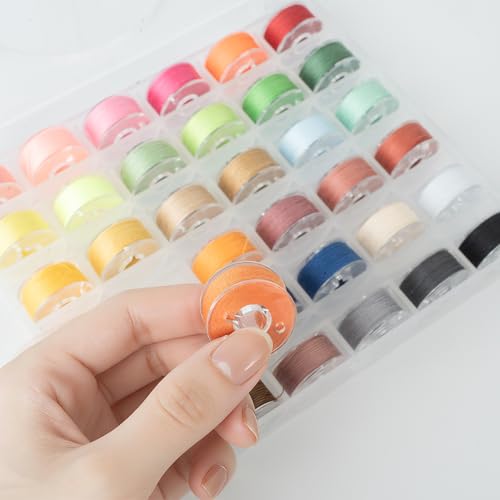 36 hilos con bobinas para máquina de coser con estuche miniatura 6