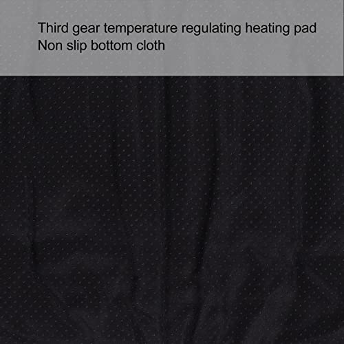 Haustier Heizkissen mit USB Aufladung, Drei Einstellbare Temperaturstufen, Waschbar, Faltbar, Feine Haptik, Warm, Atmungsaktiv und Bequem, Heizkissen für Katzen, Hunde und Andere Haustiere(Schwarz)