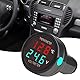 VOKTTA Auto Digitales Voltmeter Thermometer DC 12V 24V 36V, 2 IN 1 Batteriespannung Temperatur Meter Monitor Tester Gauge Anzeige Für Auto Auto LKW Bus(Rot&Grün)
