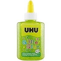 UHU Solvent-free Glitter Glue Bottle 88ml, Green, (33-49960)