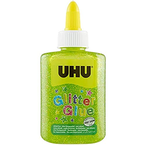 UHU Glitter Glue Bottle 88,5ml verde