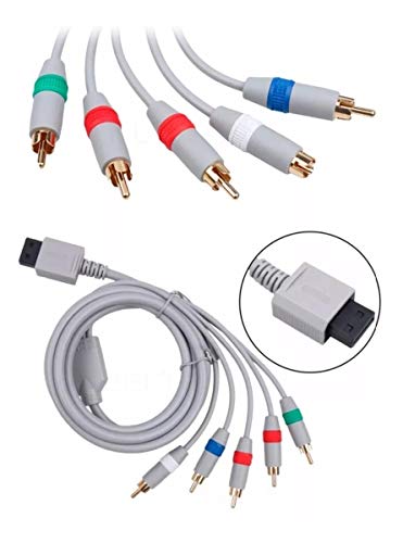 Cabo VÃ­deo Componente Hd Para Nintendo Wii 1,8m Av Rca Game