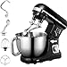 Impastatrice Planetaria 5L, Robot da Cucina con Doppia Gancio Impastatore, Frusta a Filo, Frusta K e Gancio, 1000W Multifunzione Impastatrice con ciotola di acciaio inossidabile