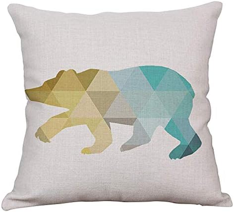 YeeJu Geometric Decorative Throw Pillow Covers Cotton Linen Square Cushion Covers Outdoor Couch Sofa Home Pillow Covers 20x20 Inch