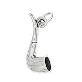 Sterling Silver Oxidized 3D Pipe Charm