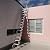 Electric Step Ladder 6ft-11.5ft Remote Control Attic Stairs Multifunctional Wall Mounted Telescopic Ladder (Vertical Height 1.8M/5.90ft,Black)