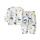 上下セット パジャマ キッズ ダブルガーゼ 長袖 ルームウェア 前開き シャツ コットン 長ズボン ベビー 幼児 ジュニア 吸汗 可愛い おしゃれ 部屋着 綿 薄手 2重ガーゼ 女の子 男の子 春夏