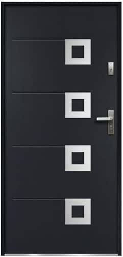 Vente-unique-Puerta de entrada de acero inox Ancho 207 x Ancho