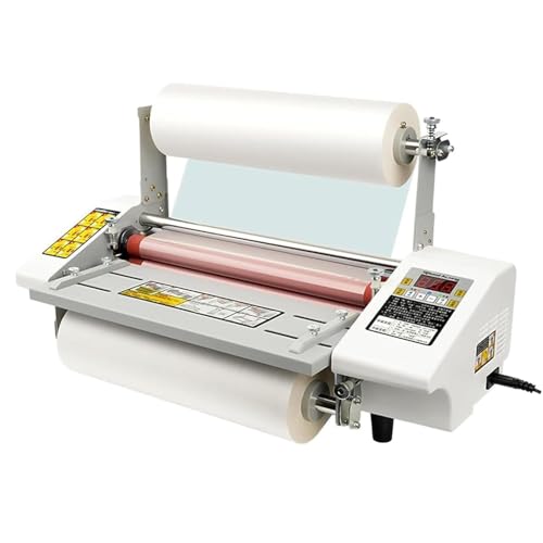 Hot and Cold Roller Press, Single/Double-Sided Laminating Machine, Equipped with Adjustable Speed 0.3~3M/min, 9-Level Speed Adjustment, for Photos