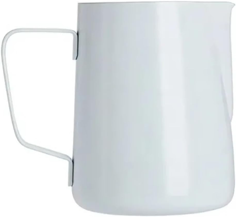 350mL White Color Latte Espresso Milk Frothing Pitcher Stainless Steel Cappuccino Jug