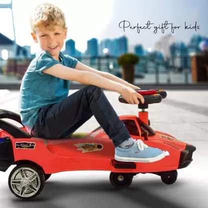 Image of myhoodwink Baby Magic Car for Kids, Ride-on Baby Car, Kids Push Car, Swing Car |Comfortable Seats Durable Ridor Ride on Toy Car for Kids, Twister Ride on, Magic Toy Car, Push Rider, Age 2+ (Red)