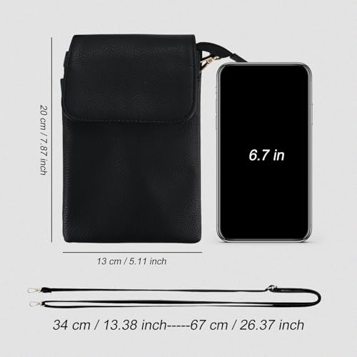 Bolso bandolera para teléfono YZCIS con múltiples compartimentos y correa ajustable para mujer 5