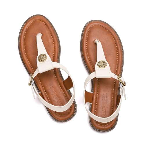 Stratuxx Kaze Women's Dressy T-Strap Flat Sandals Adjustable Ankle Buckle - image 6