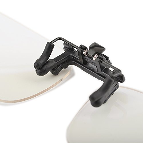 Image of Clip on Anti Blue Light Filter Glasses UV Blocking Anti Eye Strain Unisex (2pcs white)
